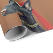 Doberman Pinscher Christmas Wrapping Paper Geschenkpapier (Rolleneckpunkt)
