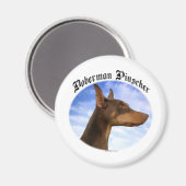 Doberman Pinscher Clouds - Magnet (Vorderseite/Rückseite)