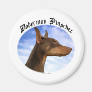 Doberman Pinscher Clouds - Magnet