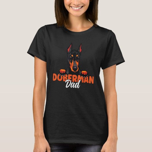Doberman Pinscher Dad Dog Dog Father Dobie Dad T-Shirt (Vorderseite)