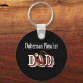 Doberman pinscher dad Schlüsselanhänger (Vorderseite)