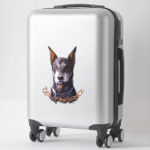 Doberman Pinscher Decal Dog Art Window Sticker (Koffer)