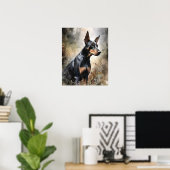 Doberman Pinscher Dog Art Print Poster (Heimbüro)