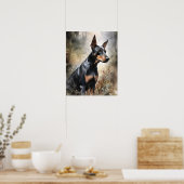 Doberman Pinscher Dog Art Print Poster (Küche)