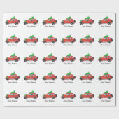 Doberman Pinscher Dog Auto fahren - Baum oben Geschenkpapier (Flach)