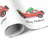 Doberman Pinscher Dog Auto fahren - Baum oben Geschenkpapier (Rolleneckpunkt)