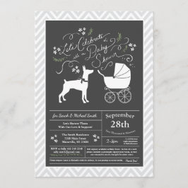 Doberman Pinscher Dog Baby Shower Gender Neutral Einladung