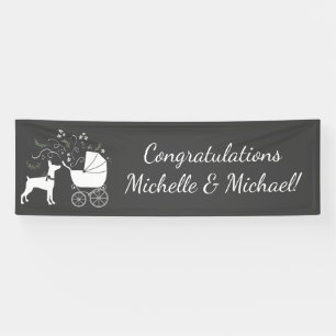 Doberman Pinscher Dog Babydusche Banner