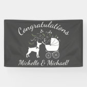 Doberman Pinscher Dog Babydusche Banner (Horizontal)