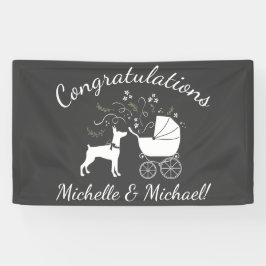 Doberman Pinscher Dog Babydusche Banner