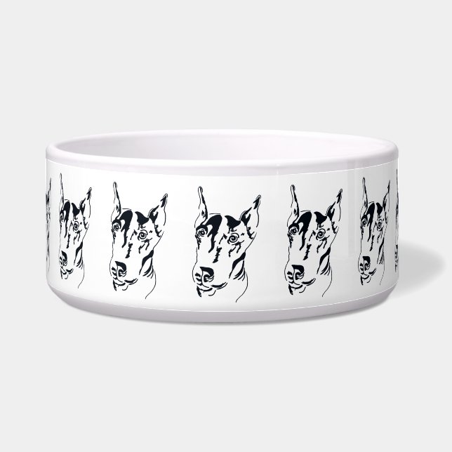 Doberman Pinscher Dog Bowl Napf (Vorderseite)