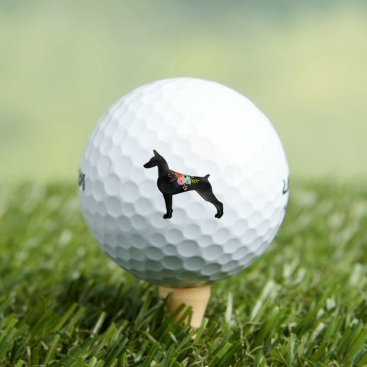 Doberman Pinscher Dog Breed Boho Silhouette Golfball (Insitu T-Shirt)