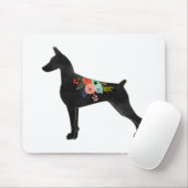 Doberman Pinscher Dog Breed Boho Silhouette Mousepad (Mit Mouse)