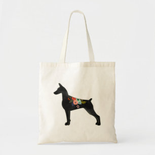 Doberman Pinscher Dog Breed Boho Silhouette Tragetasche