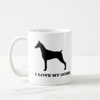 Doberman Pinscher Dog Breed Silhouetten Custom