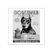 Doberman Pinscher Dog Coffee Gummistempel (Prägung)