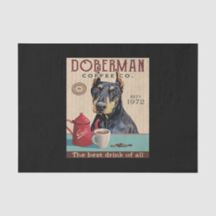 Doberman Pinscher Dog Coffee Seidenpapier