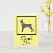 Doberman Pinscher Dog Danke, dass Sie die Grußkart Karte (Gelbe Blume)