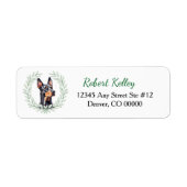 Doberman Pinscher Dog Eucalyptus Leaf Wreath (Vorne)