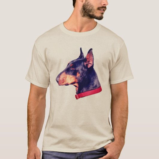 Doberman Pinscher Dog Face T-Shirt (Vorderseite)