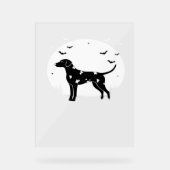 Doberman Pinscher Dog - Halloween Moon Silhouette Acrylschild (Vorderseite)