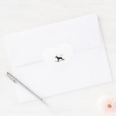 Doberman Pinscher Dog � Halloween Moon Silhouette Herz-Aufkleber (Umschlag)