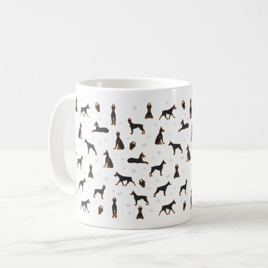Doberman Pinscher dog Kaffeetasse (Vorderseite Links)