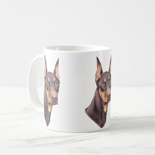 Doberman Pinscher Dog Kaffeetasse (Vorderseite Links)