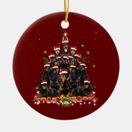 Doberman Pinscher Dog Keramik Ornament (Vorne)