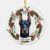 Doberman Pinscher dog Keramik Ornament (Vorne)