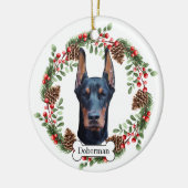 Doberman Pinscher dog Keramik Ornament (Links)