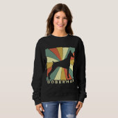 Doberman Pinscher Dog Lover Retro Vintag Sweatshirt (Vorne ganz)