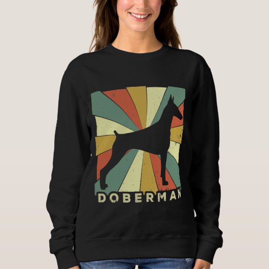 Doberman Pinscher Dog Lover Retro Vintag Sweatshirt (Vorderseite)