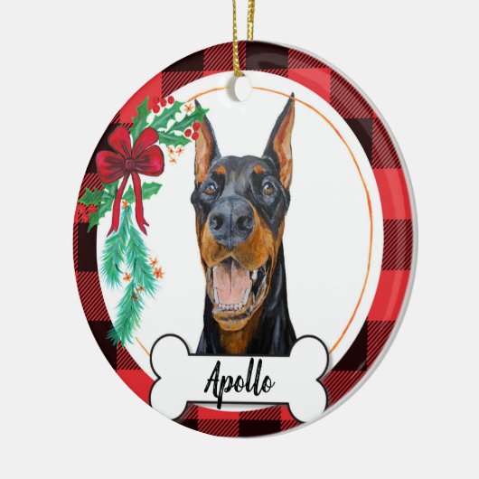 Doberman Pinscher Dog Ornament (Links)