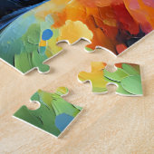 Doberman Pinscher Dog Portrait Akrylic Art Print Puzzle (Seite)