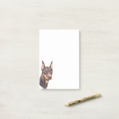 Doberman Pinscher Dog Post-it Klebezettel (Auf Schreibtisch)