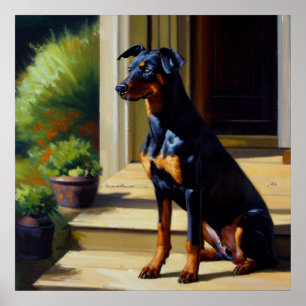 Doberman Pinscher Dog Poster