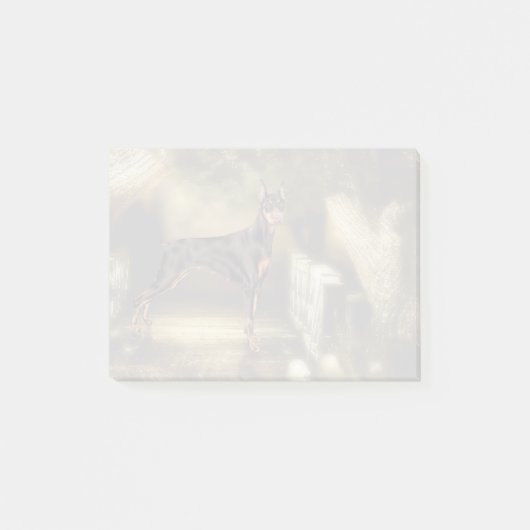 Doberman Pinscher Dog Print Post-it Klebezettel (Vorderseite)