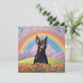 Doberman Pinscher Dog Rainbow Bridge Individuelle (Stehend Vorderseite)