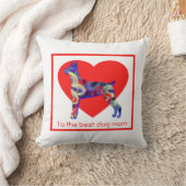 Doberman Pinscher Dog Rotes Herz Muttertag Kissen (Decke)