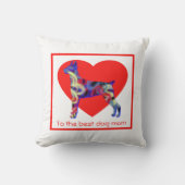 Doberman Pinscher Dog Rotes Herz Muttertag Kissen (Vorderseite)
