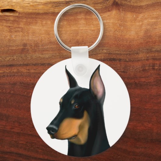 Doberman Pinscher Dog Schlüsselanhänger (Vorderseite)