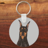 Doberman Pinscher Dog Schlüsselanhänger für Hund L (Vorderseite)