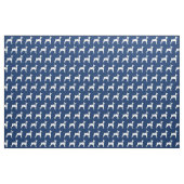 Doberman Pinscher Dog Silhouette Dobermann Navy Bl Stoff (Fat Quarter (45,7 x 55,9 cm))