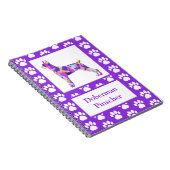 Doberman Pinscher Dog Silhouette Lila PY&B Notizblock (Rechte Seite)