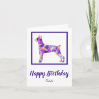 Doberman Pinscher Dog Silhouette PPY&B Geburtstag