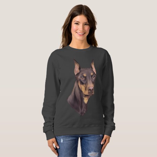 Doberman Pinscher Dog Sweatshirt (Vorne ganz)