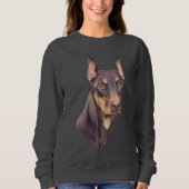 Doberman Pinscher Dog Sweatshirt (Vorderseite)
