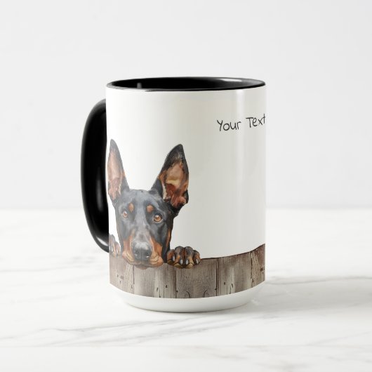 Doberman Pinscher Dog Tasse (Vorderseite Links)