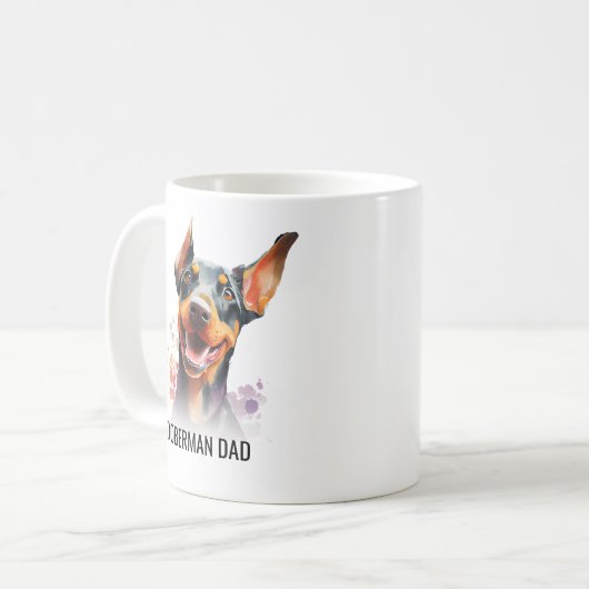 Doberman Pinscher Dog Vater Kaffeetasse (Vorderseite Links)